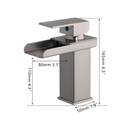 Short Waterfall Mixer Basin Faucet