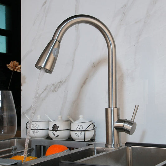 Two Ways Spray Pull Out Kitchen Sink Faucet