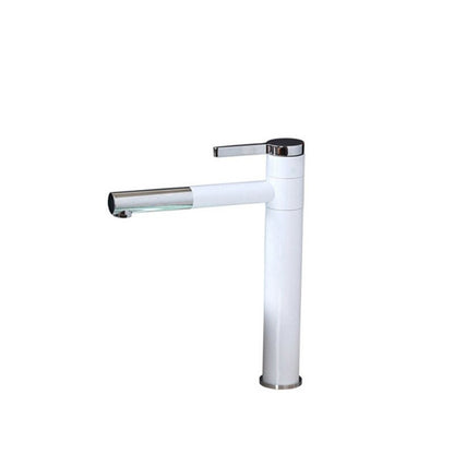 Glass Bowl Sink With Brass White Swivel Spout Faucet