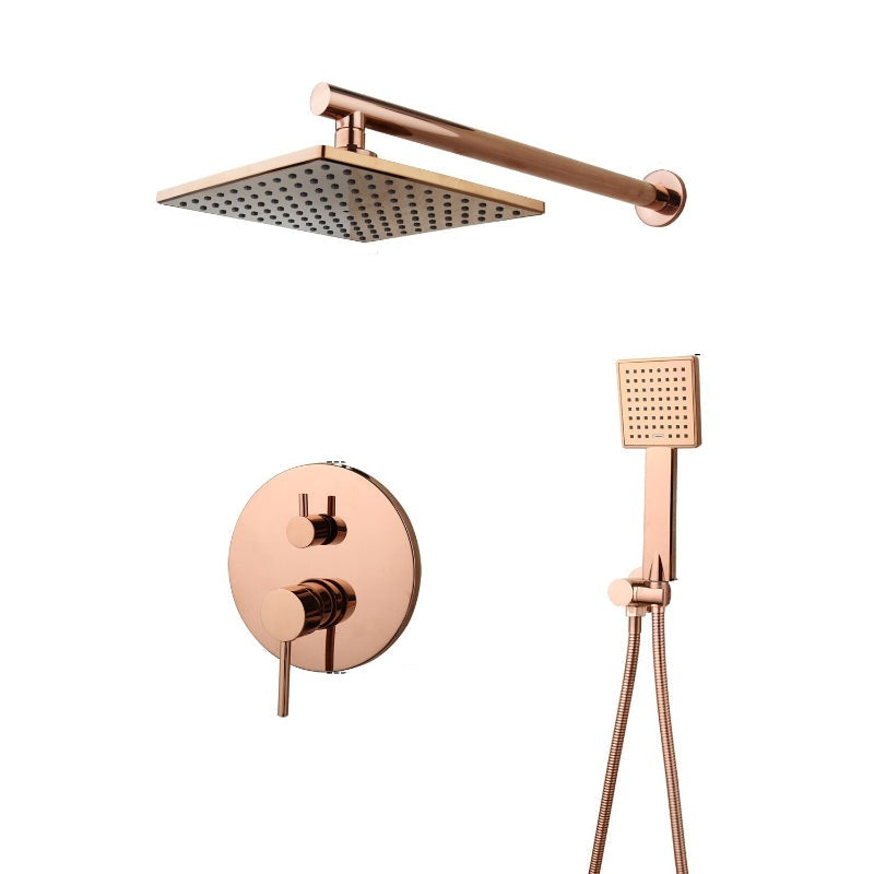 Wall Mount Rainfall Shower Faucet Set