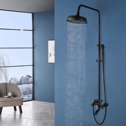 Bathroom Bathtub Wall Mount Dual Handles Shower Set
