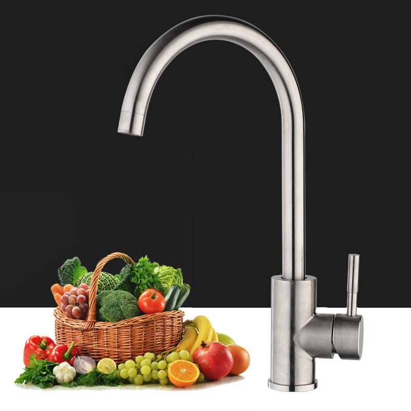 Stainless Steel Deck Mount Kitchen Faucets