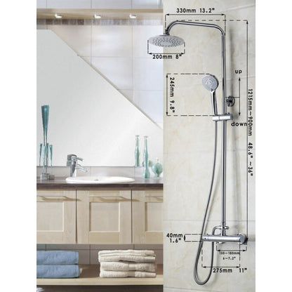 Stainless Steel Rain Shower Wall Mounted Faucets Set