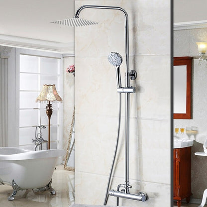 Stainless Steel Rain Shower Wall Mounted Faucets Set