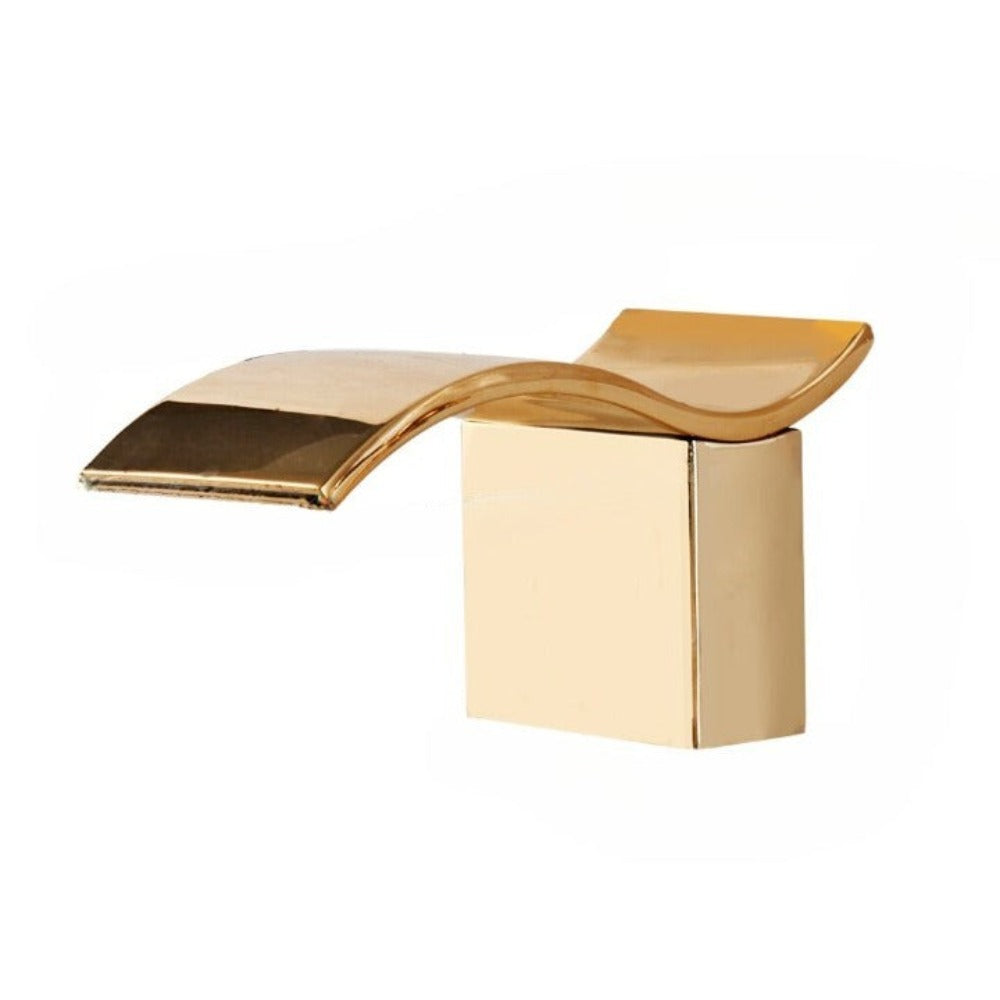 Golden Plated Bathtub Two Handles Mixer Tap Faucet