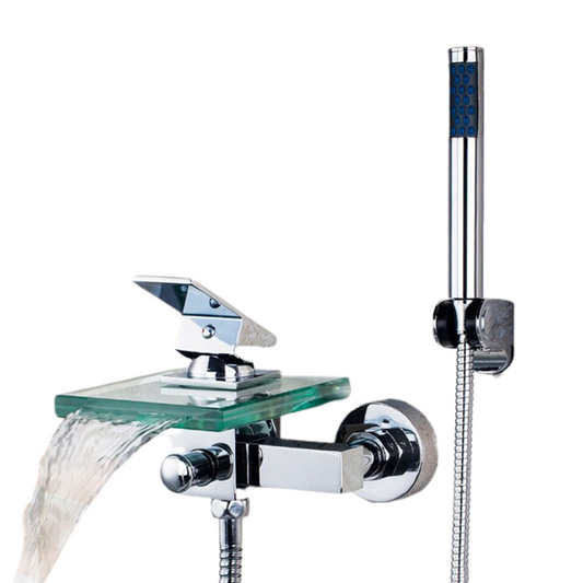 Handheld Chrome Bathtub Shower Faucet