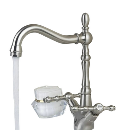 Brushed Nickel Swivel Dual Handles Faucets