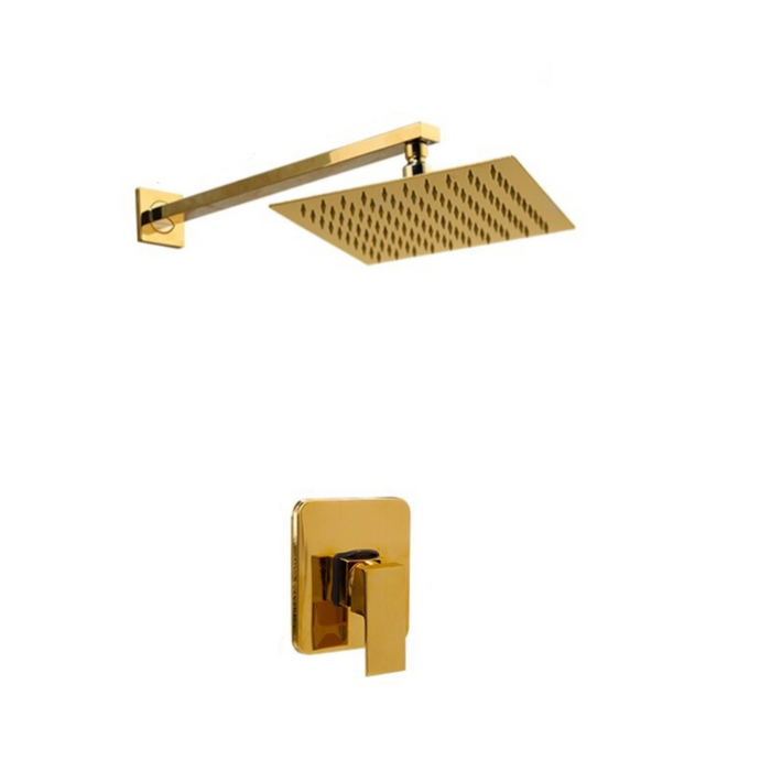 Golden Plated Shower Faucets Set