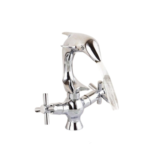 Polished Chrome Two Handles Deck Mounted Swan Faucet