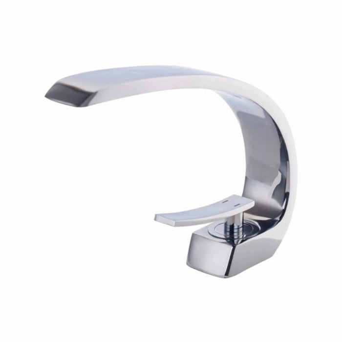 Deck Mounted Sickle Shaped Sink Mixer Tap