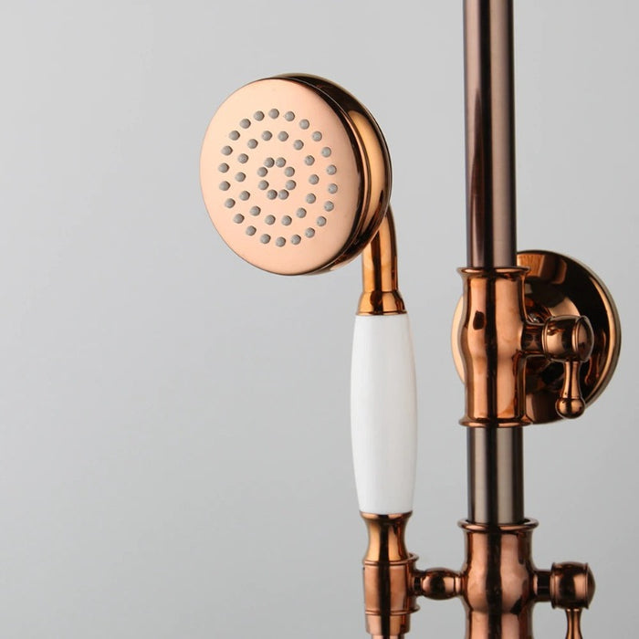 Luxury Rose Golden Shower Faucet Set