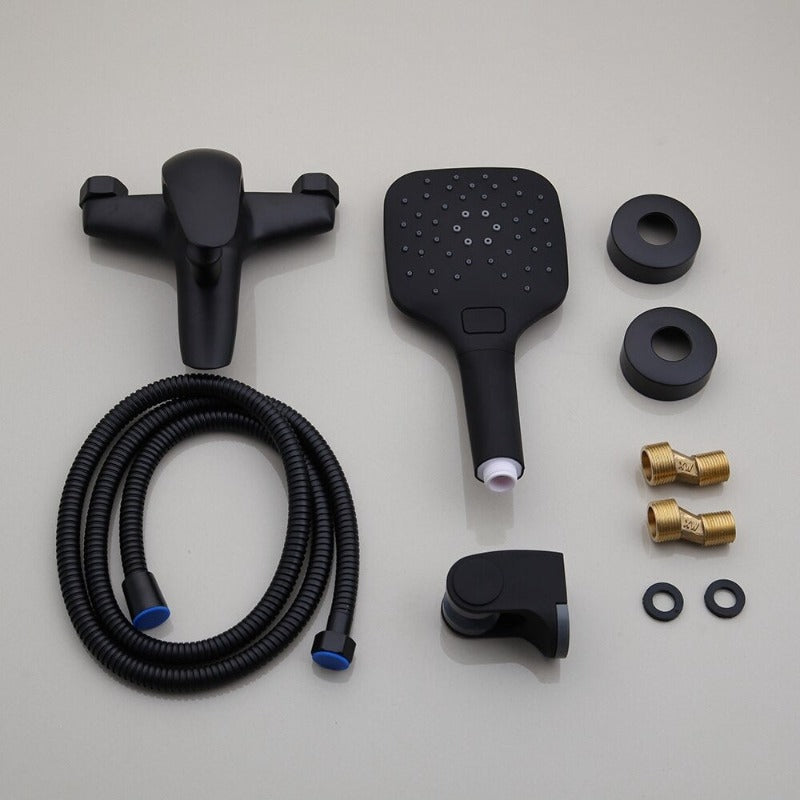 Matte Black Bathtub Shower Faucets Set