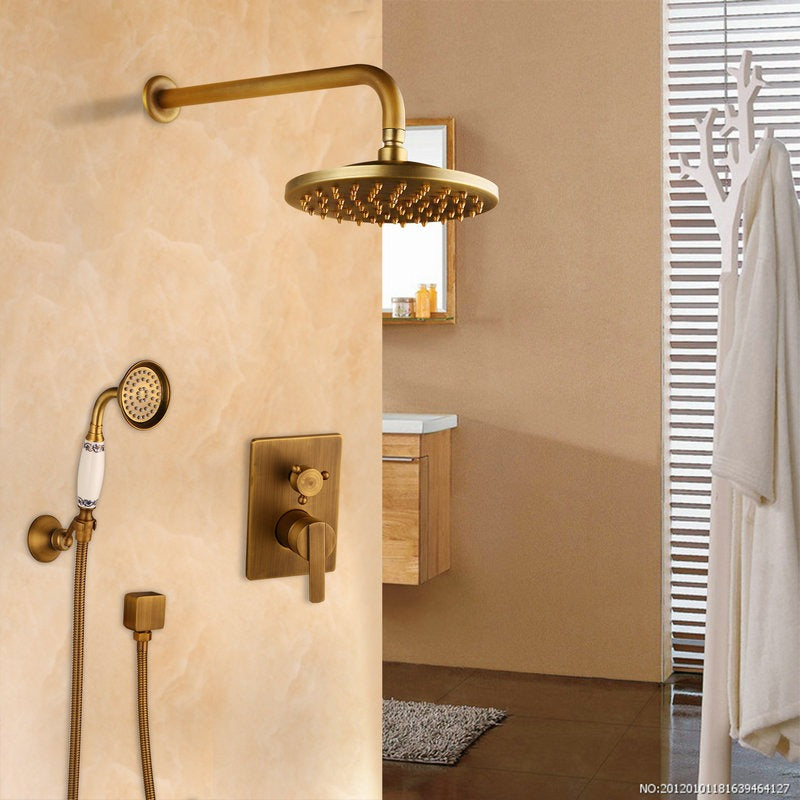 Wall Mounted 2 Function Bathroom Faucets Shower Set