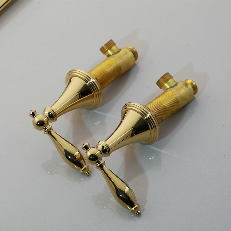 Golden Plated Bathtub Sink Faucet Mixer Tap