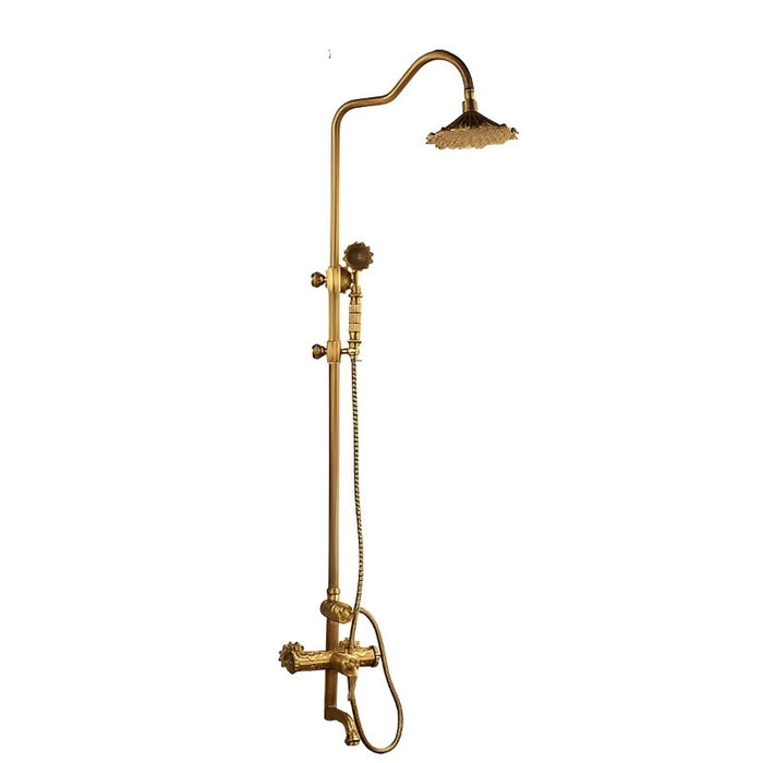 Antique Brass Bathroom Shower Set | Classic Style | Dual Handle