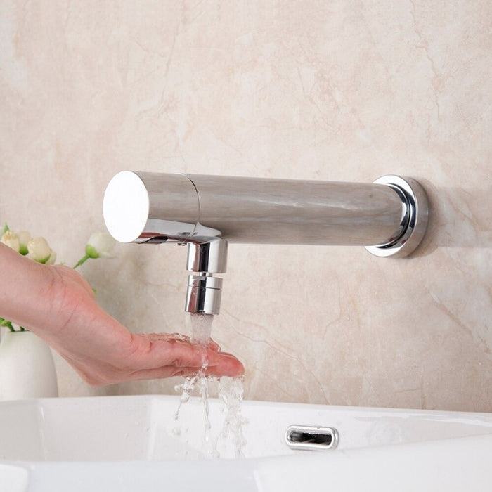 Lavatory Bathroom Wall Mount Automatic Hands-Free Touch Sensor Faucet