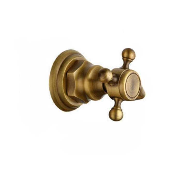 Antique Brass Round Wall Mounted Bathroom Rainfall Shower Faucet Set