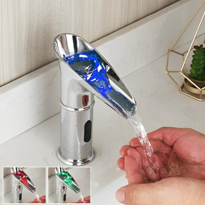 Automatic Hand Touch Waterfall Mixer Faucet - Sensor Technology | Modern Style