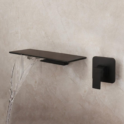 Matte Black Waterfall Bathtub Spout Faucet Mixer Tap