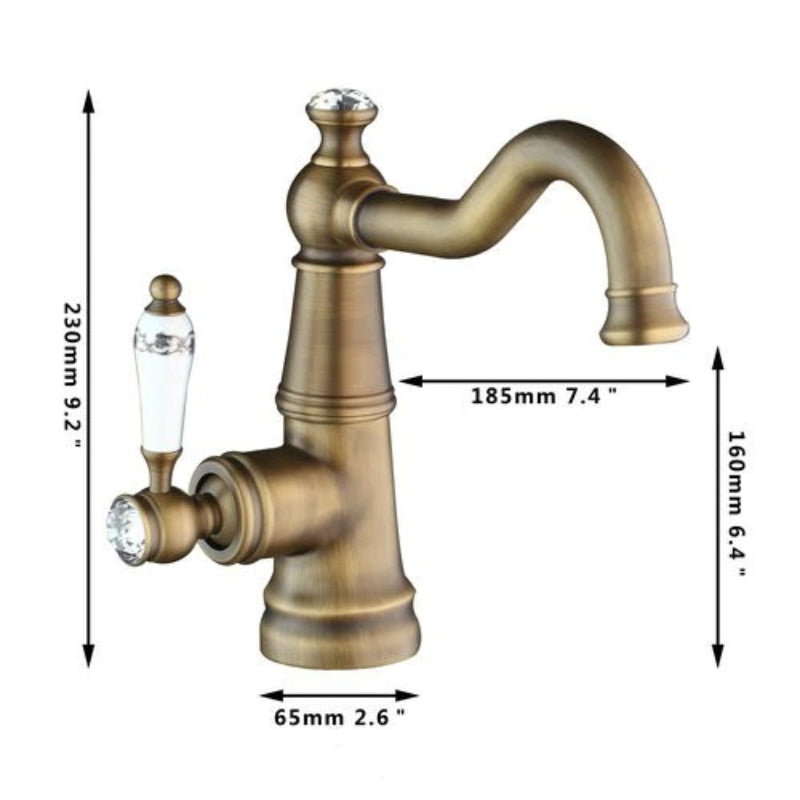 Antique Brass Swivel 360 Rotated Stream Faucet