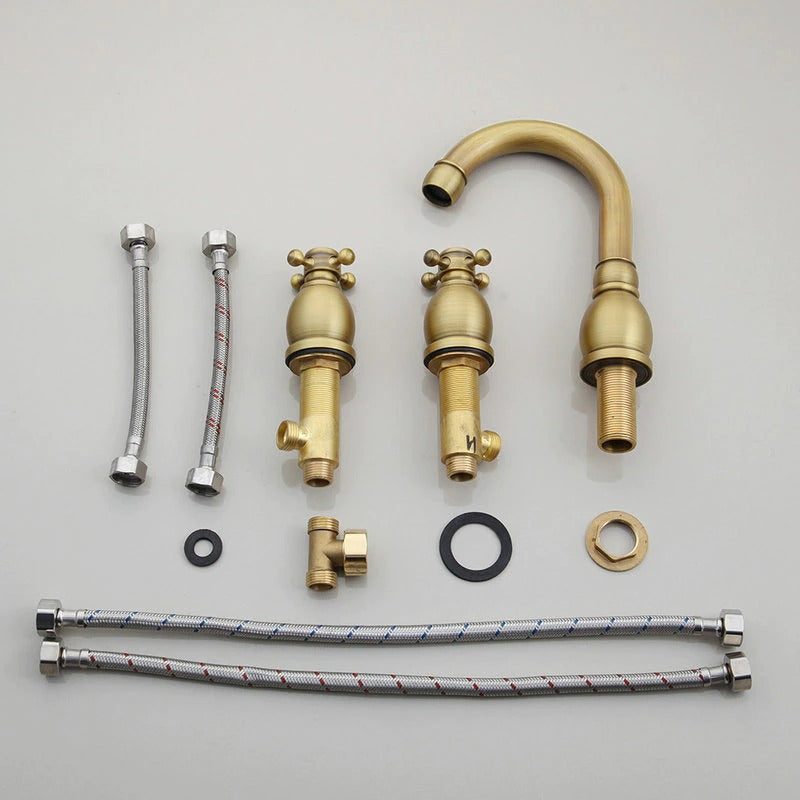 Antique Brass Bathroom Bathtub Faucet