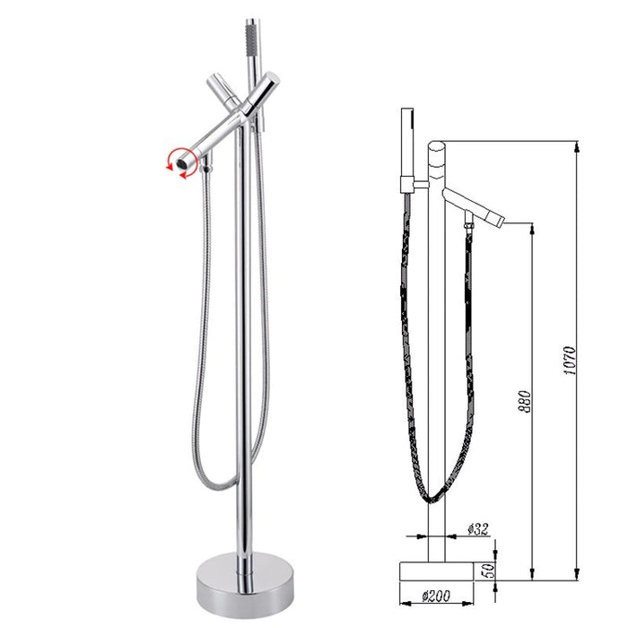 Bathroom Bathtub Press Shower Faucet Set