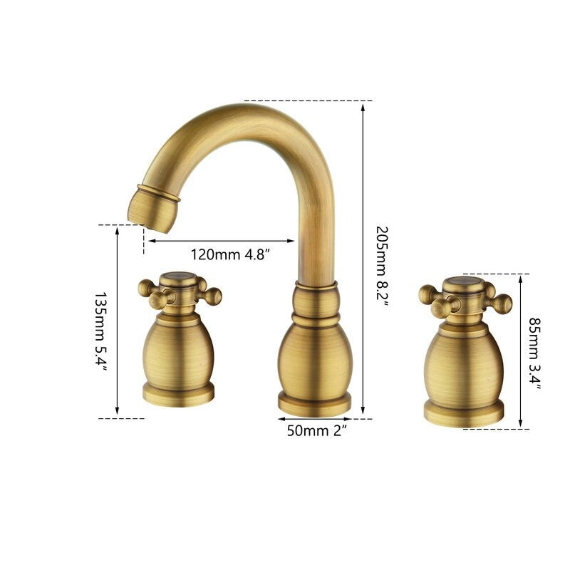 Antique Brass Bathroom Bathtub Faucet