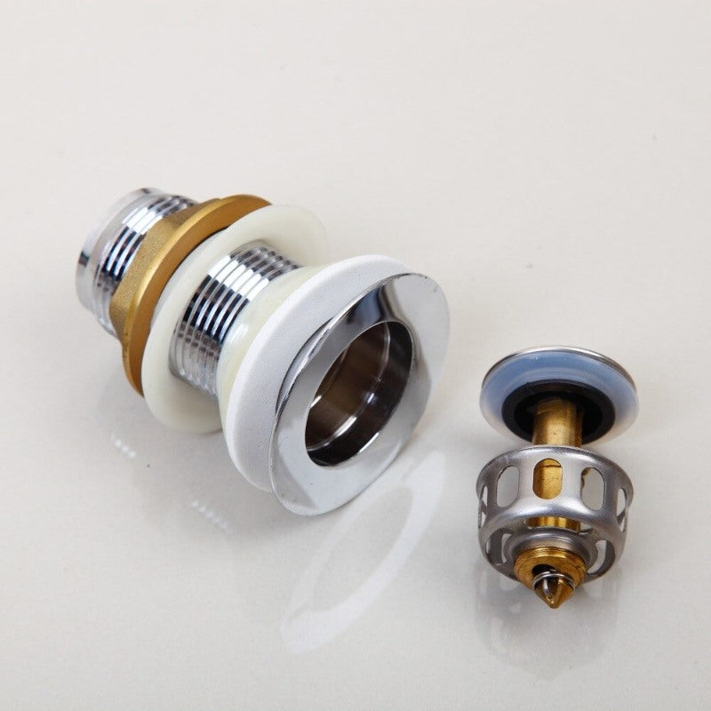 Chrome Brass Pop Up Waste Round Plug