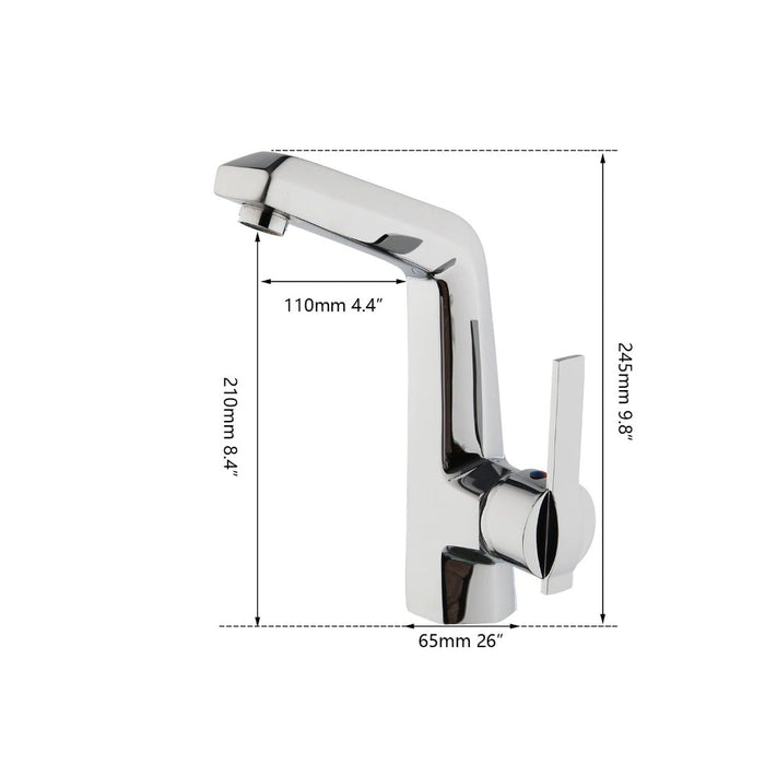 Solid Brass Single Handle Bathroom Waterfall Faucet