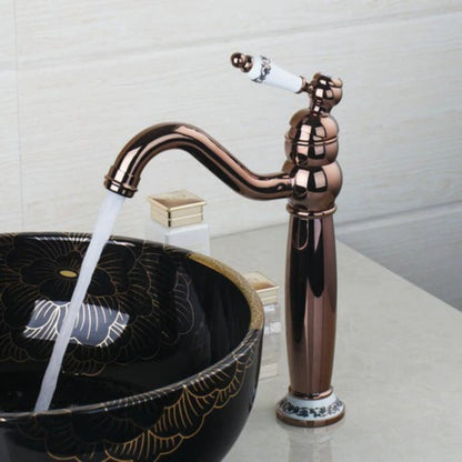 Ceramic Single Handle Swivel 360 Deck Mounted Tap Mixer Faucet