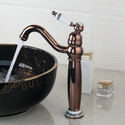 Ceramic Single Handle Swivel 360 Deck Mounted Tap Mixer Faucet