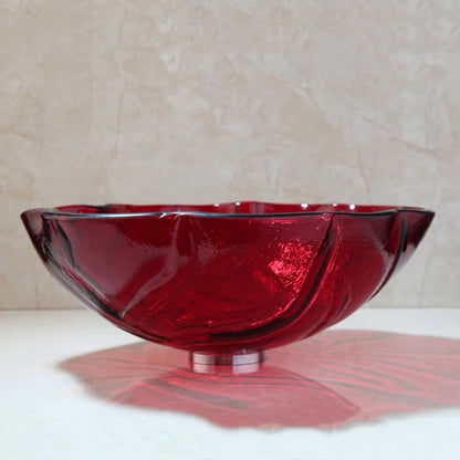 Red Translucent Bathroom Sink Set