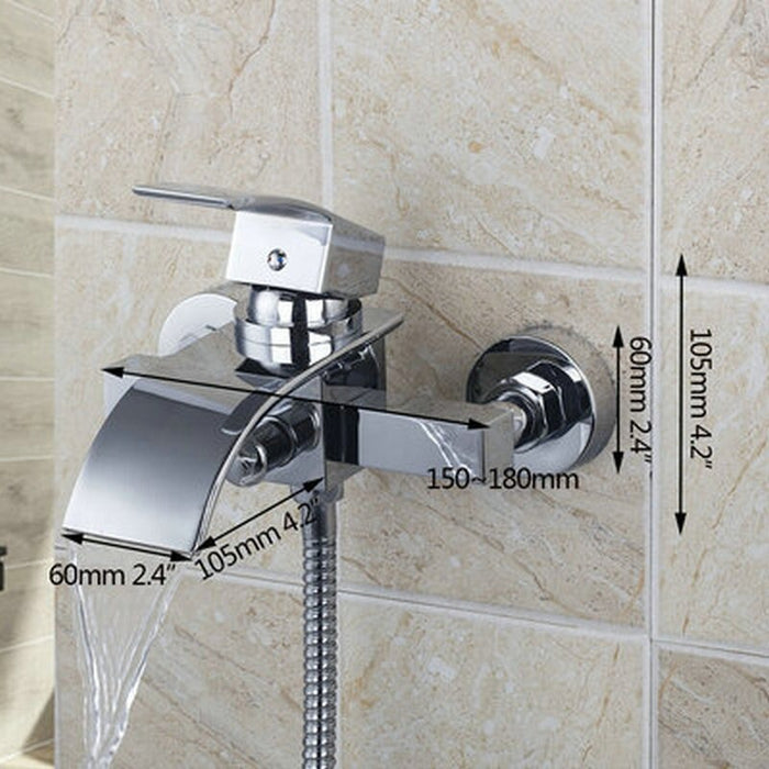 Chrome Polished Bathroom Bath Mixer Shower Set