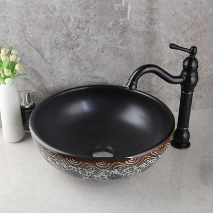 Ceramics Hand-Painted Bathroom Sink Set