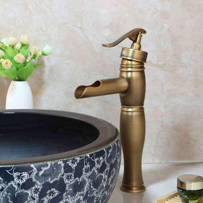Round Ceramic Basin Sink Faucet Set