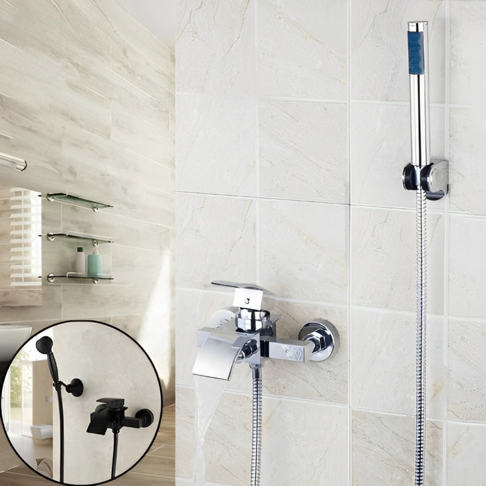 Chrome Polished Bathroom Bath Mixer Shower Set