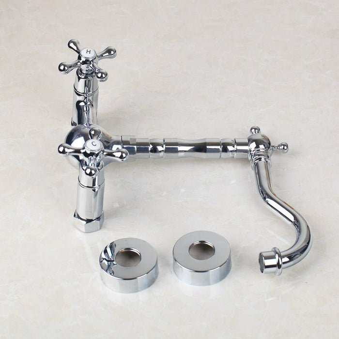 360 Swivel Wall Mounted Chrome Rotated Mixer Tap