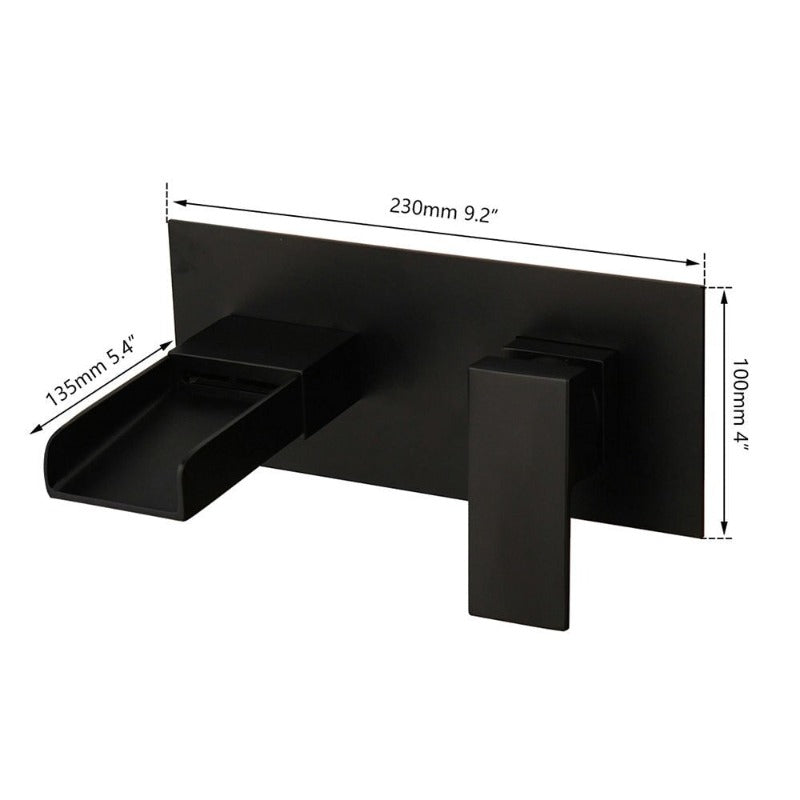 Matte Black Bathroom Bathtub And Waterfall Basin Display Tap