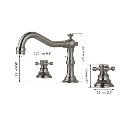 Antique Brass Chrome Bathroom Kitchen Basin Mixer Tap Sink Faucet