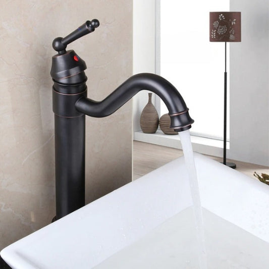 360 Swivel Deck Mounted Single Handle Black ORB Mixer Tap