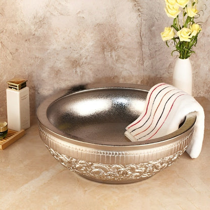 Hand Painting Lavatory Bathroom Basin Sink Set