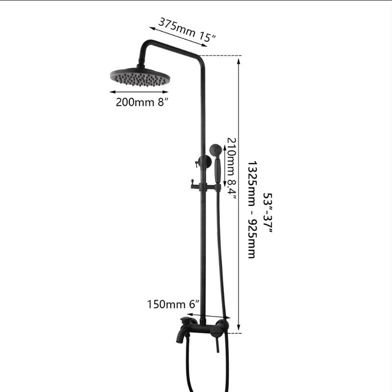 Black Bathroom Shower Set