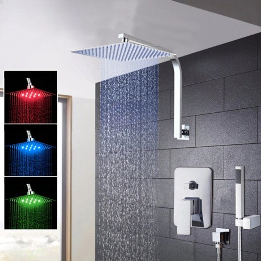 16 Inch LED Rainfall Bathroom Shower Kit