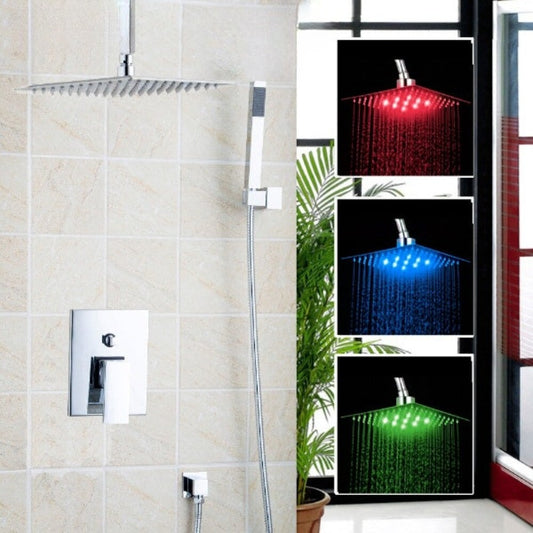 16 Inch LED Wall Mounted Rain Shower