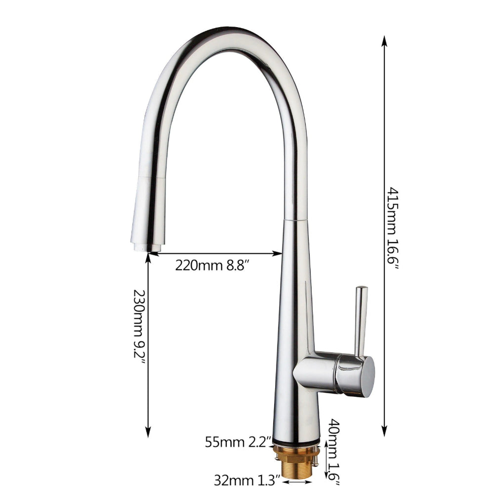 360 Chrome Finish Mixer Sink Faucet