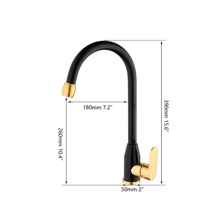 Black Gold-Plated Kitchen Faucet