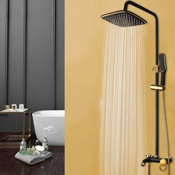 8 Inch Black Golden Bathroom Shower Head