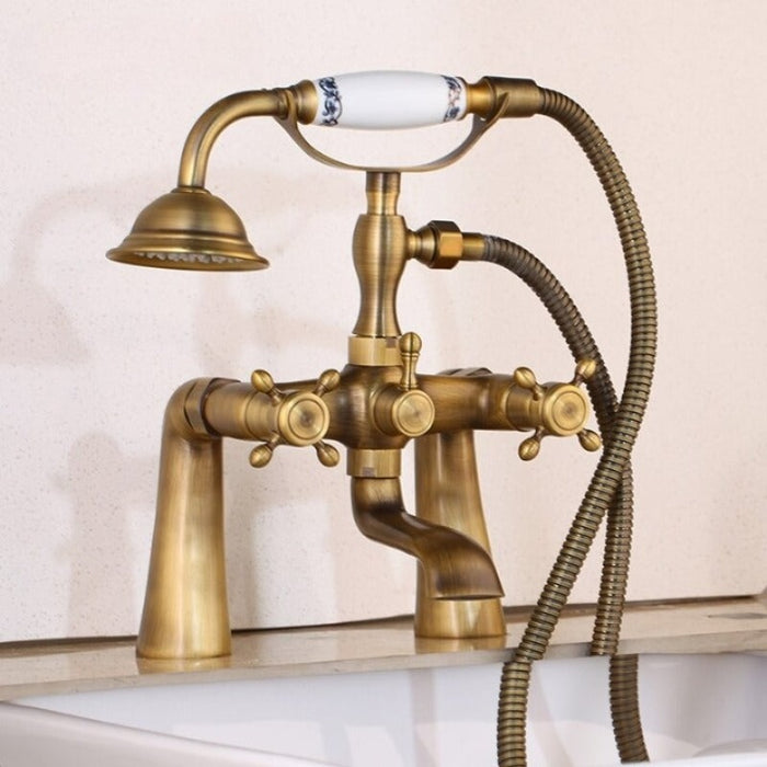 Antique Brass Bathroom Bathtub Shower Set