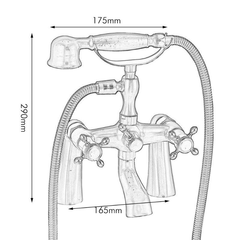 Antique Brass Bathroom Bathtub Shower Set