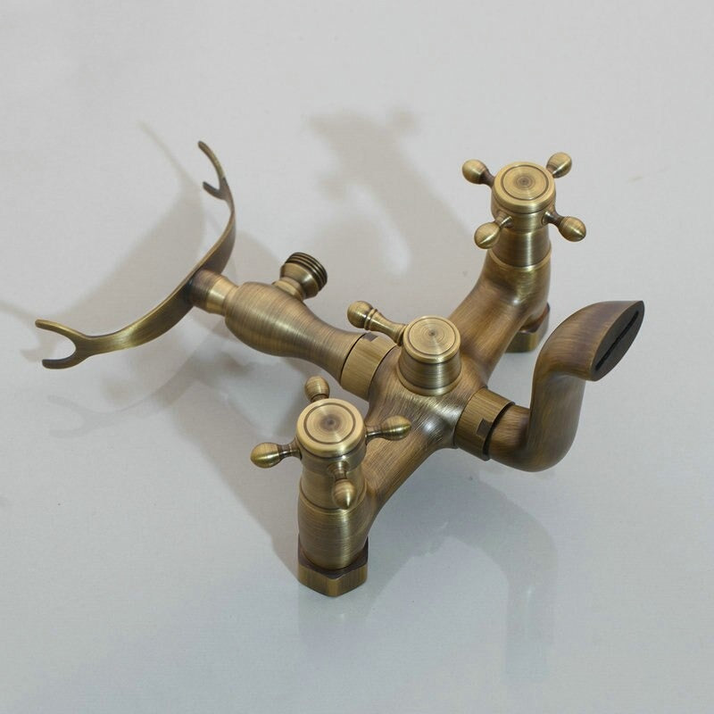 Antique Brass Bathroom Bathtub Shower Set